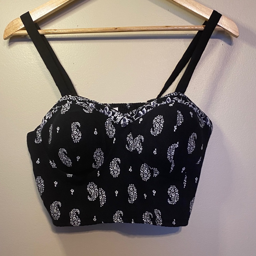 Xhilaration Black and White Paisley Skirt Set - Picture 3 of 8
